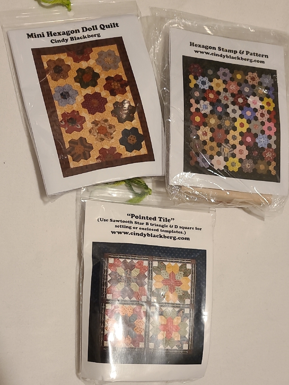 Quilting Hexagon Stamp Blocks For Crafts and Quilting Fabric Marking Pointed